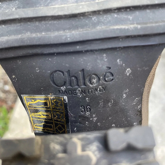 Chloe Rylee shearling Ankle boots, size  36 - Picture 6 of 8